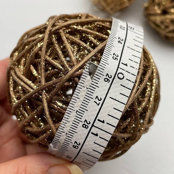 Gold Grapevine Decorative Balls 8 pcs - Picture 5 of 10